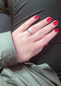 Alice ring mit Zirkonia - rhodinierter Silber
