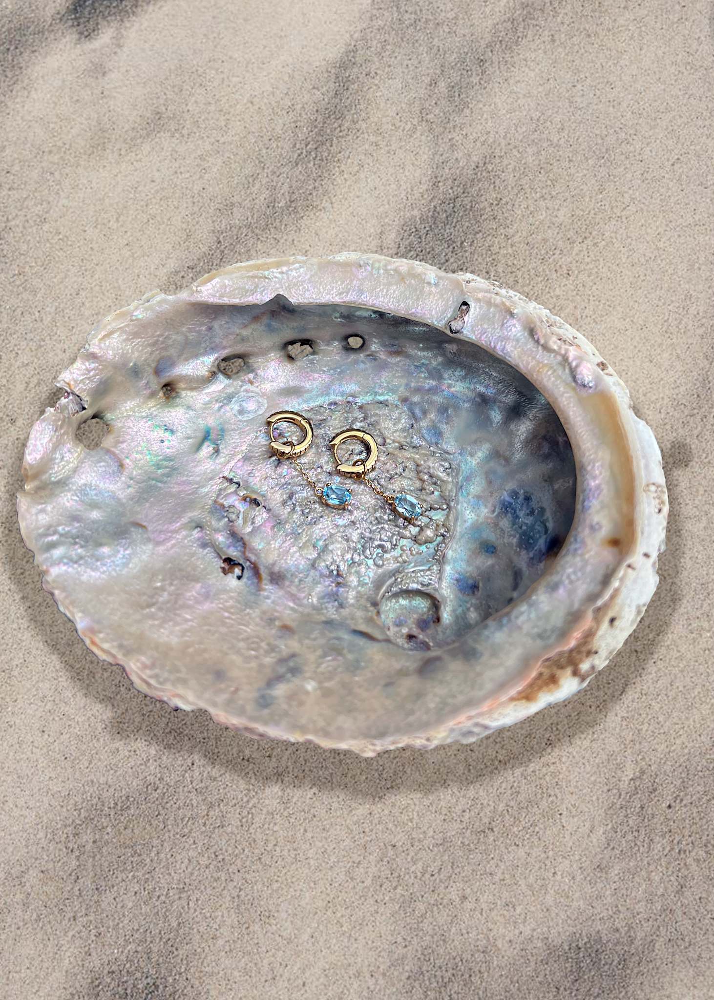Pacific charm mit Blau Topas - vergoldet