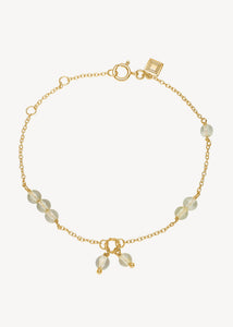 guld armbånd med kæde til kvinder og mænd med rutil kvarts ædelsten, perfekt fest armbånd og gave til hende