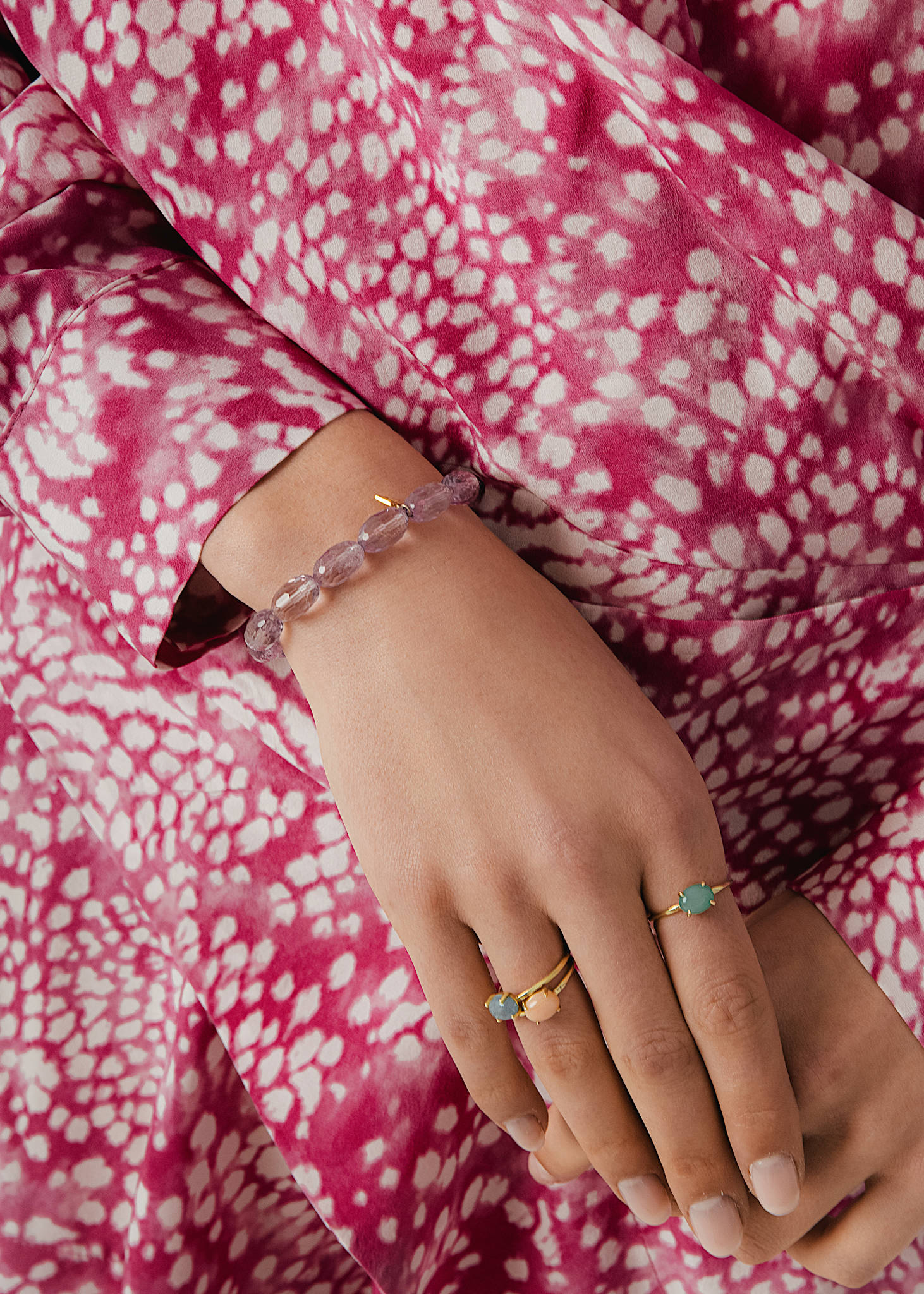 Karen Armband mit Amethyst - vergoldet