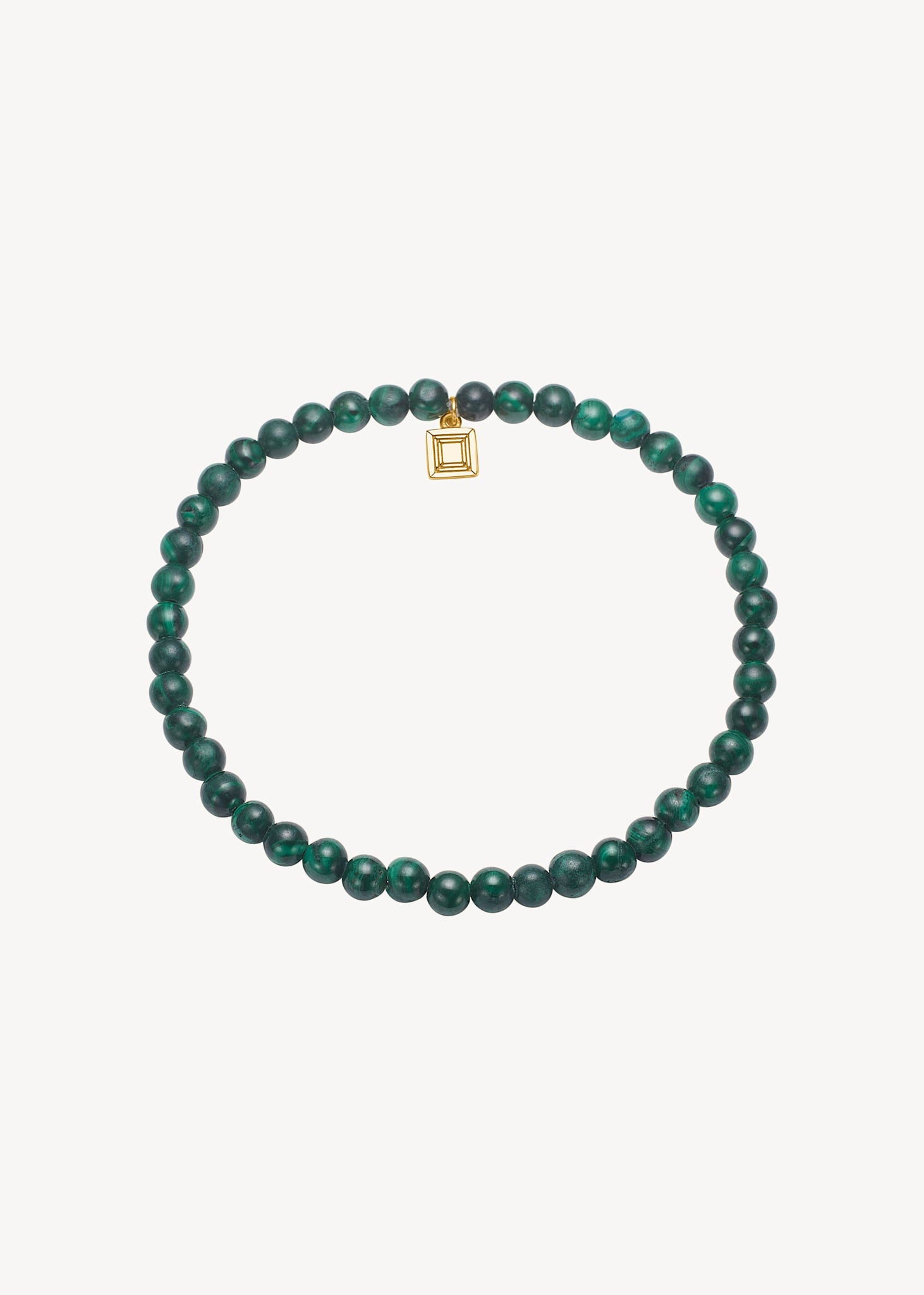 Håndlavet ædelstens veninde armbånd fra carré jewellery lavet med genanvendte ædelsten sat med grønne Malakit ædelsten perler