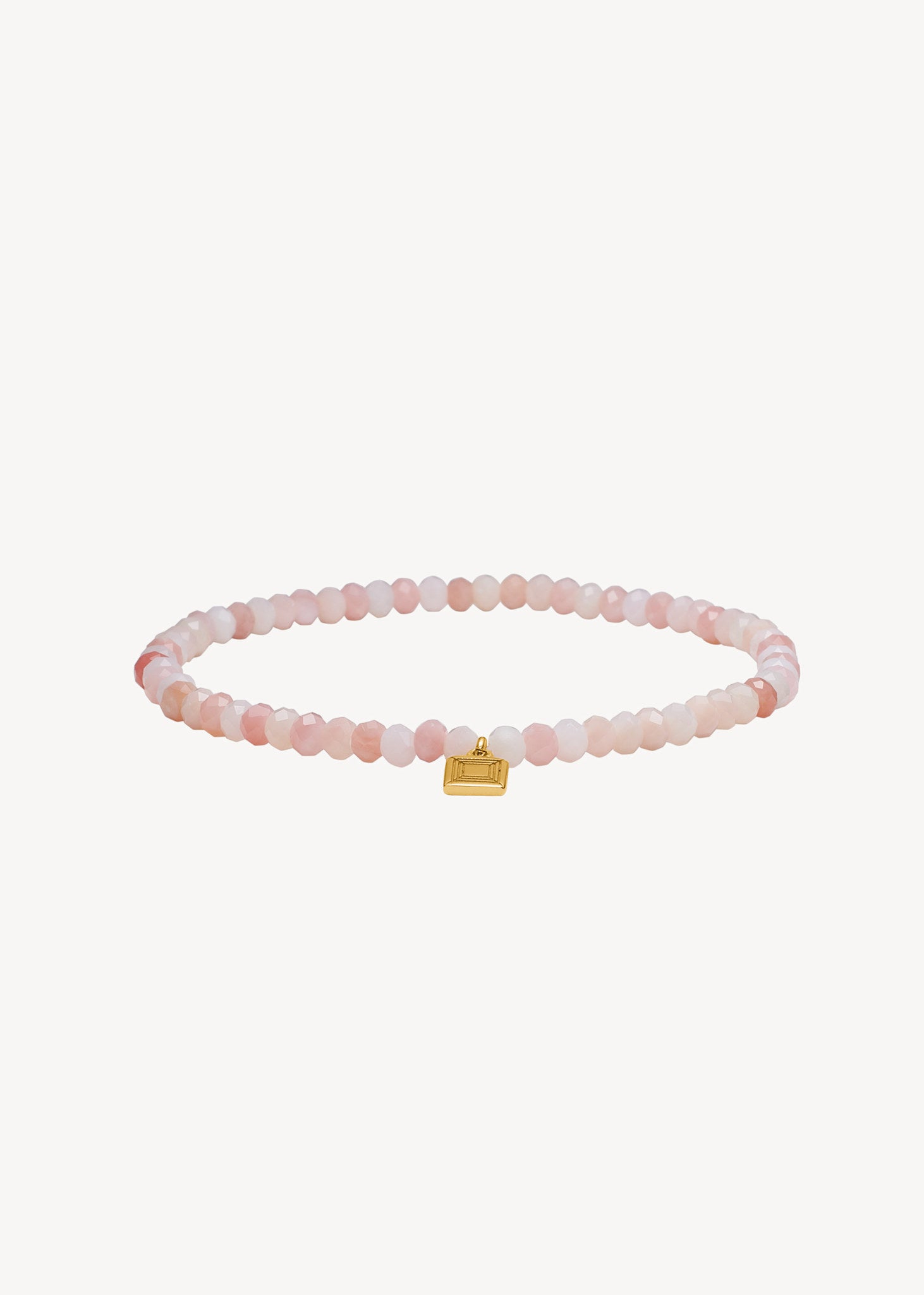Melee Armband mit Pink Opal - vergoldet