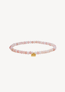 Melee Armband mit Pink Opal - vergoldet