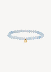 Wisdom Armband mit Aquamarin - vergoldet