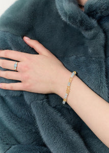 Estee Armband mit Aquamarin und Citrin - vergoldet