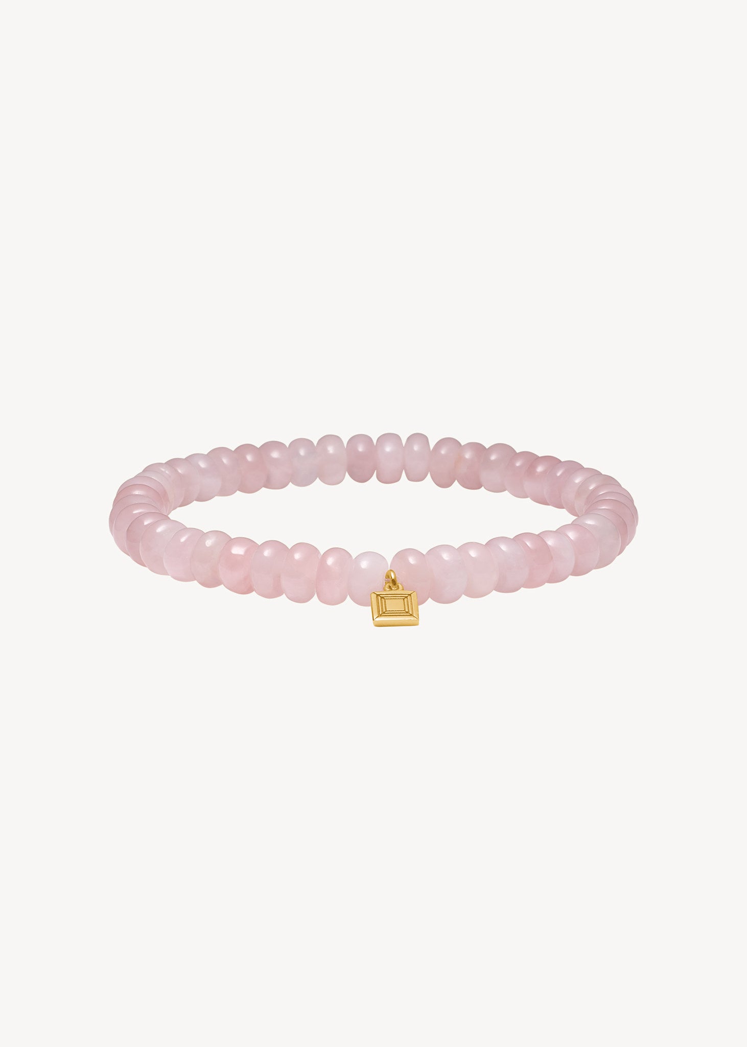 sødt ædelstens armbånd med elastik med rosa kvarts ædelsten til hende
