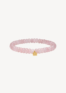 sødt ædelstens armbånd med elastik med rosa kvarts ædelsten til hende