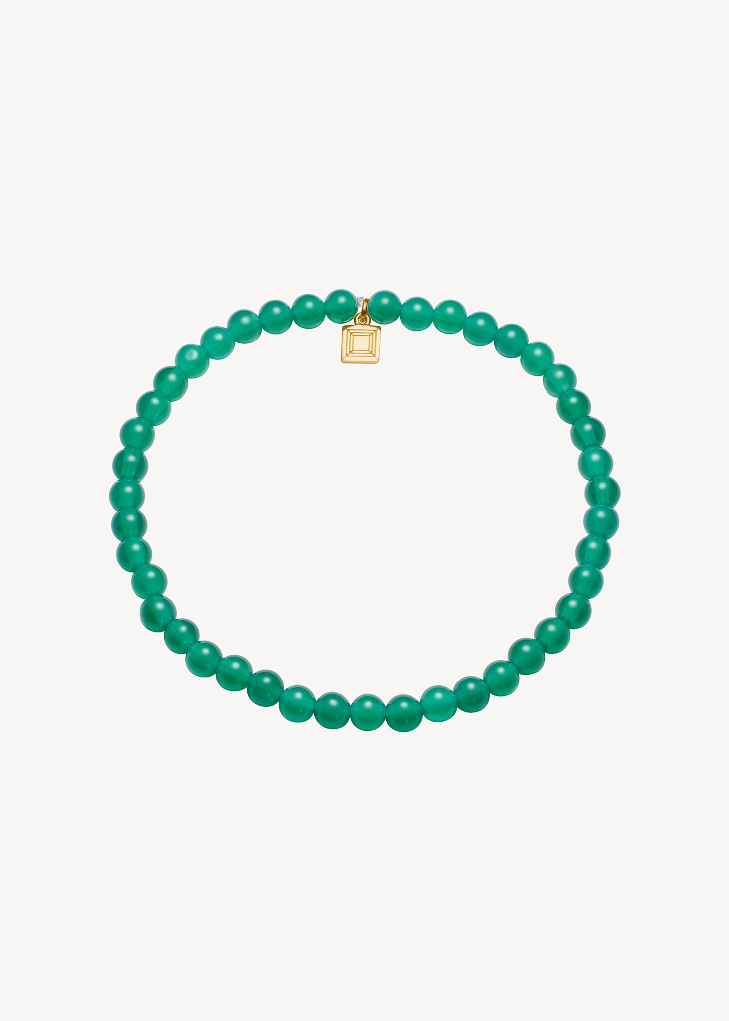 Grass Armband mit grünem Achat - vergoldet