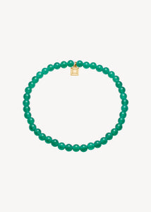 Grass Armband mit grünem Achat - vergoldet