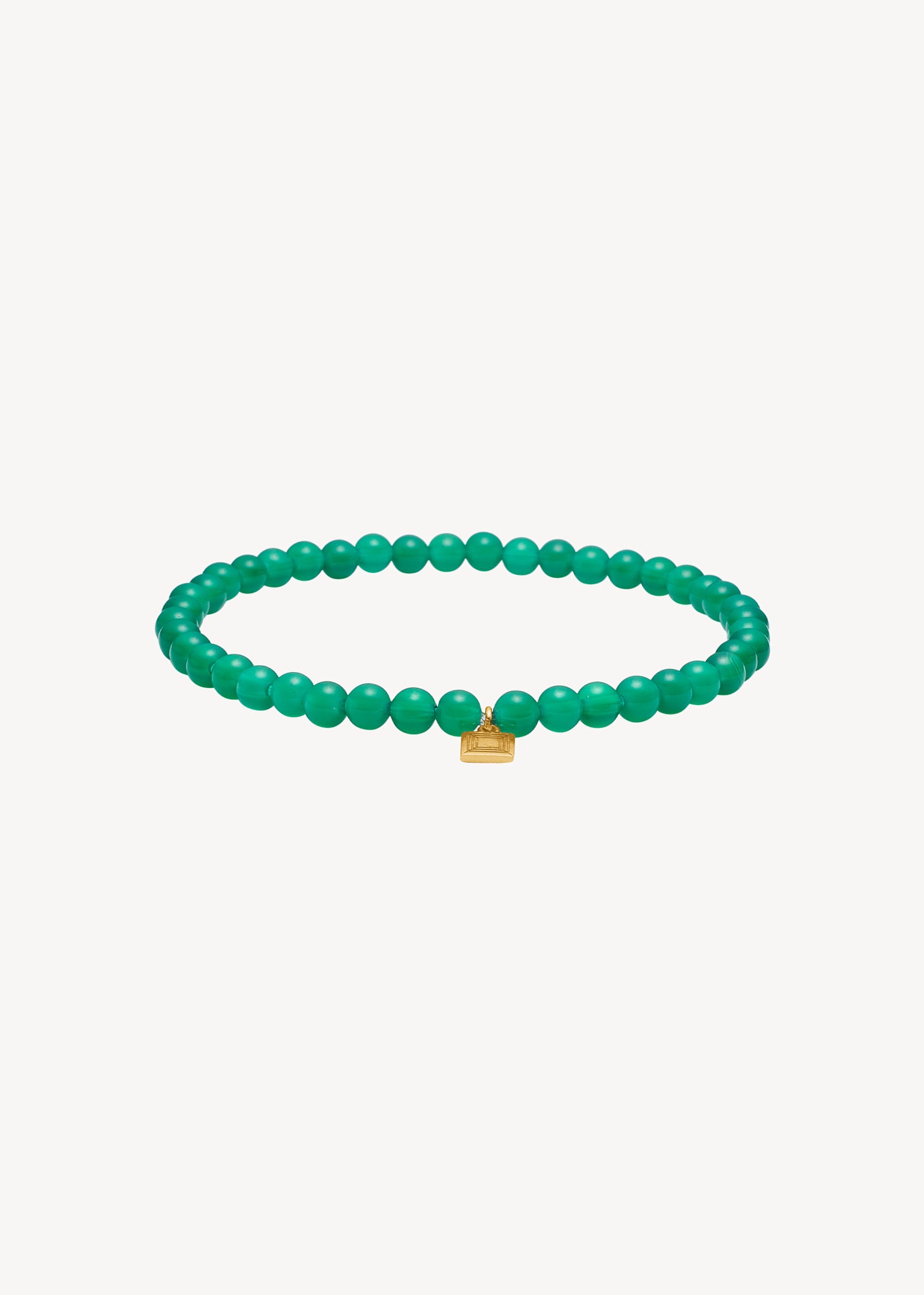 Grass Armband mit grünem Achat - vergoldet