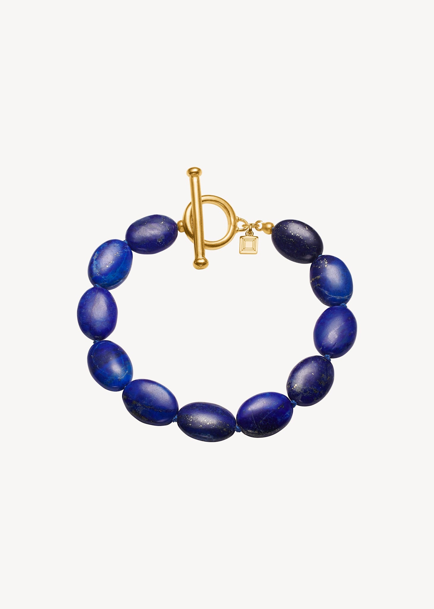 Dragee Midi Armband mit Lapis Lazuli - vergoldet
