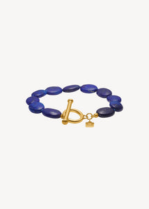 Dragee Midi Armband mit Lapis Lazuli - vergoldet
