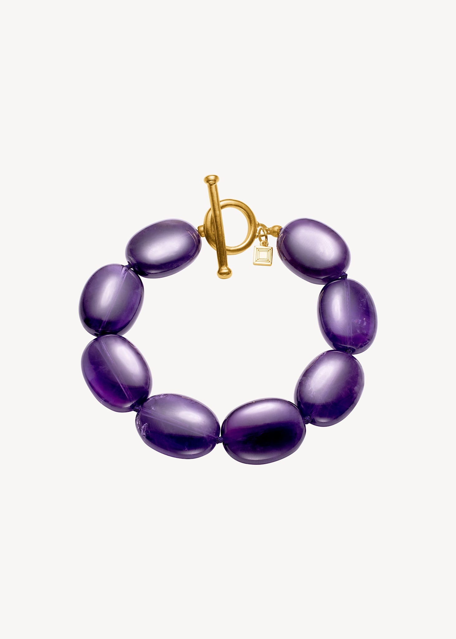 Dragee Maxi Armband mit Amethyst - vergoldet