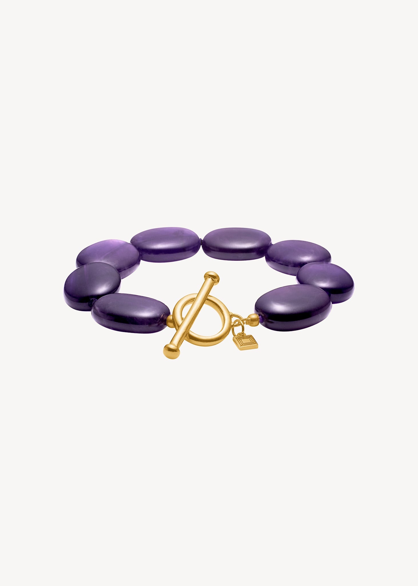 Dragee Maxi Armband mit Amethyst - vergoldet