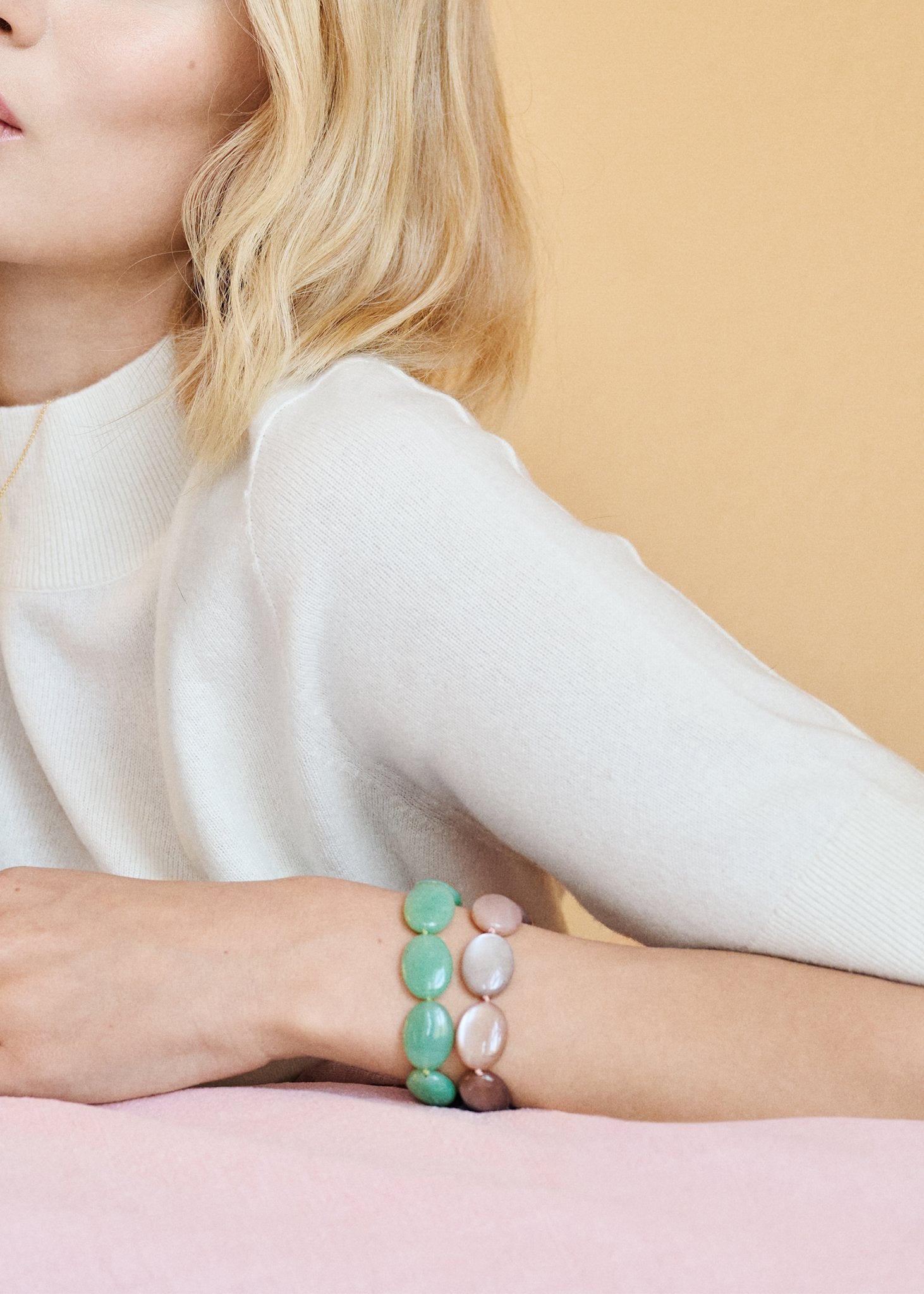Dragee Maxi Armband mit Aventurin - vergoldet