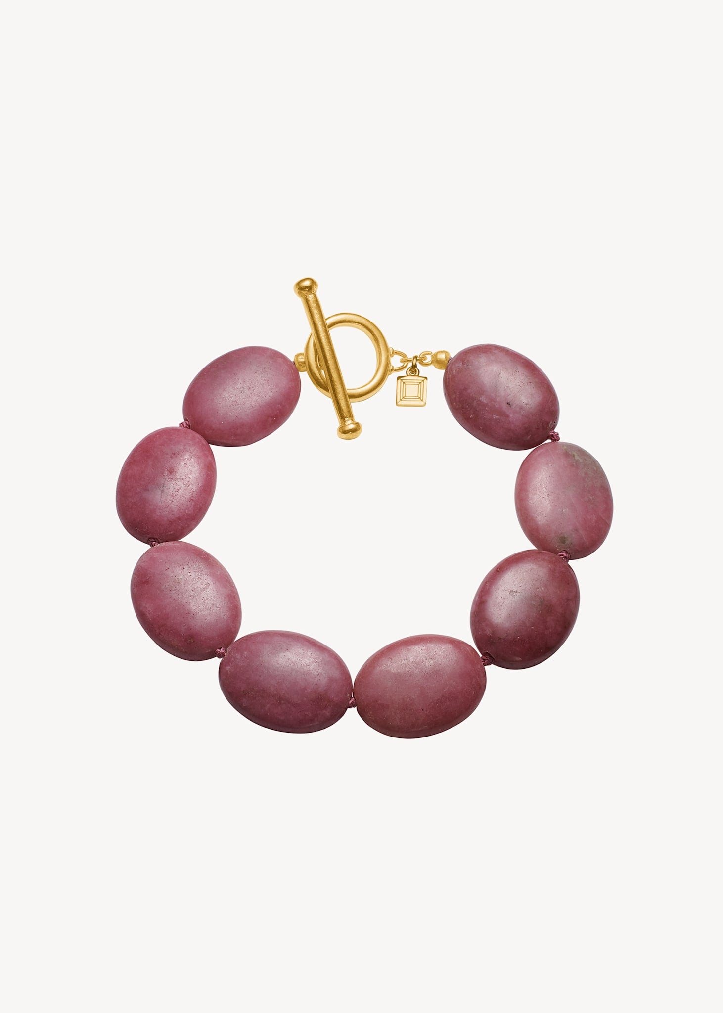 Dragee Maxi Armband mit Rhodonit - vergoldet