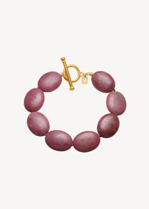 Dragee Maxi Armband mit Rhodonit - vergoldet