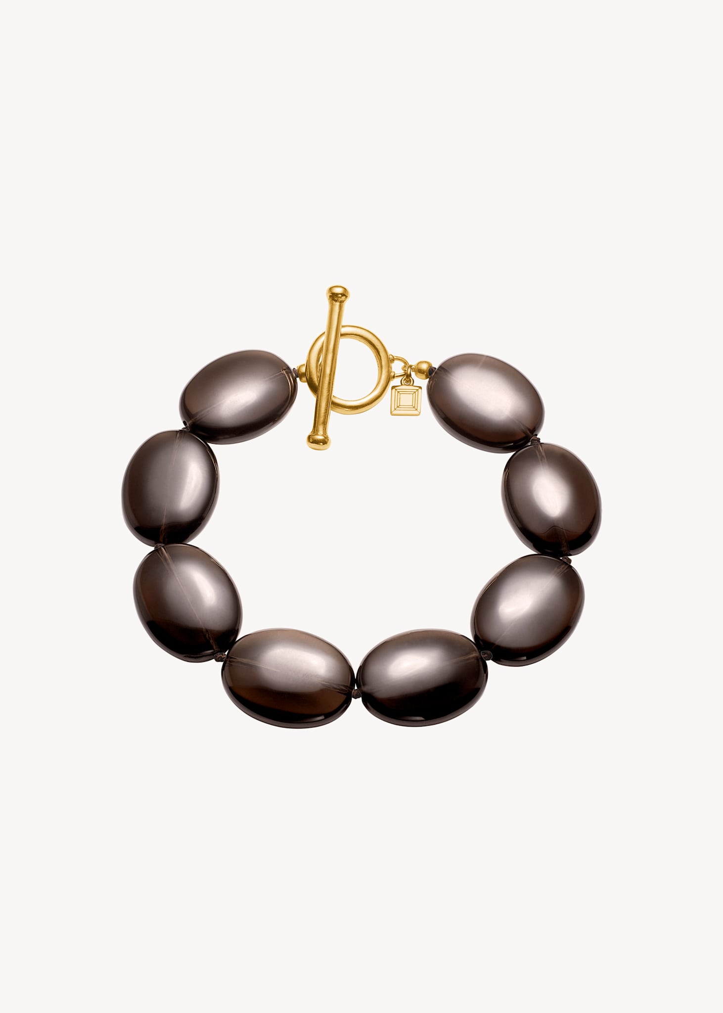 Dragee Maxi Armband mit Rauchquarz - vergoldet