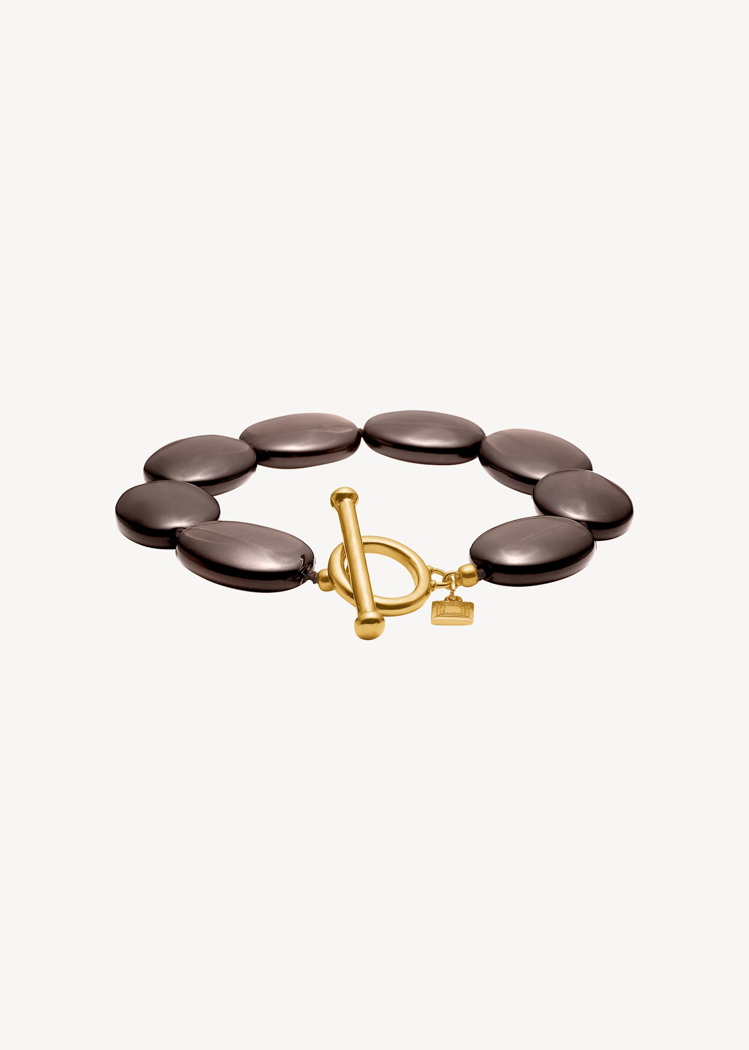 Dragee Maxi Armband mit Rauchquarz - vergoldet
