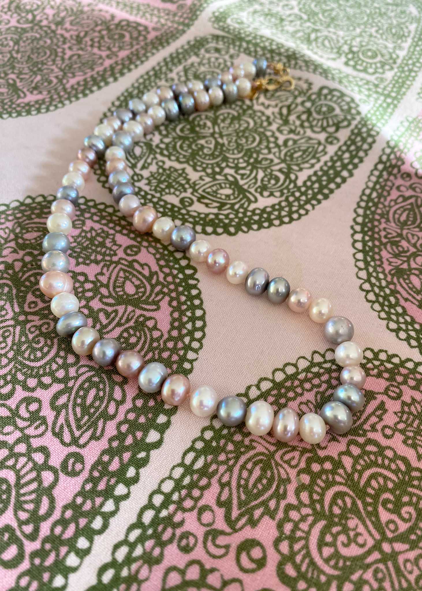 Pearl Jam Halskette mit Perle - vergoldet