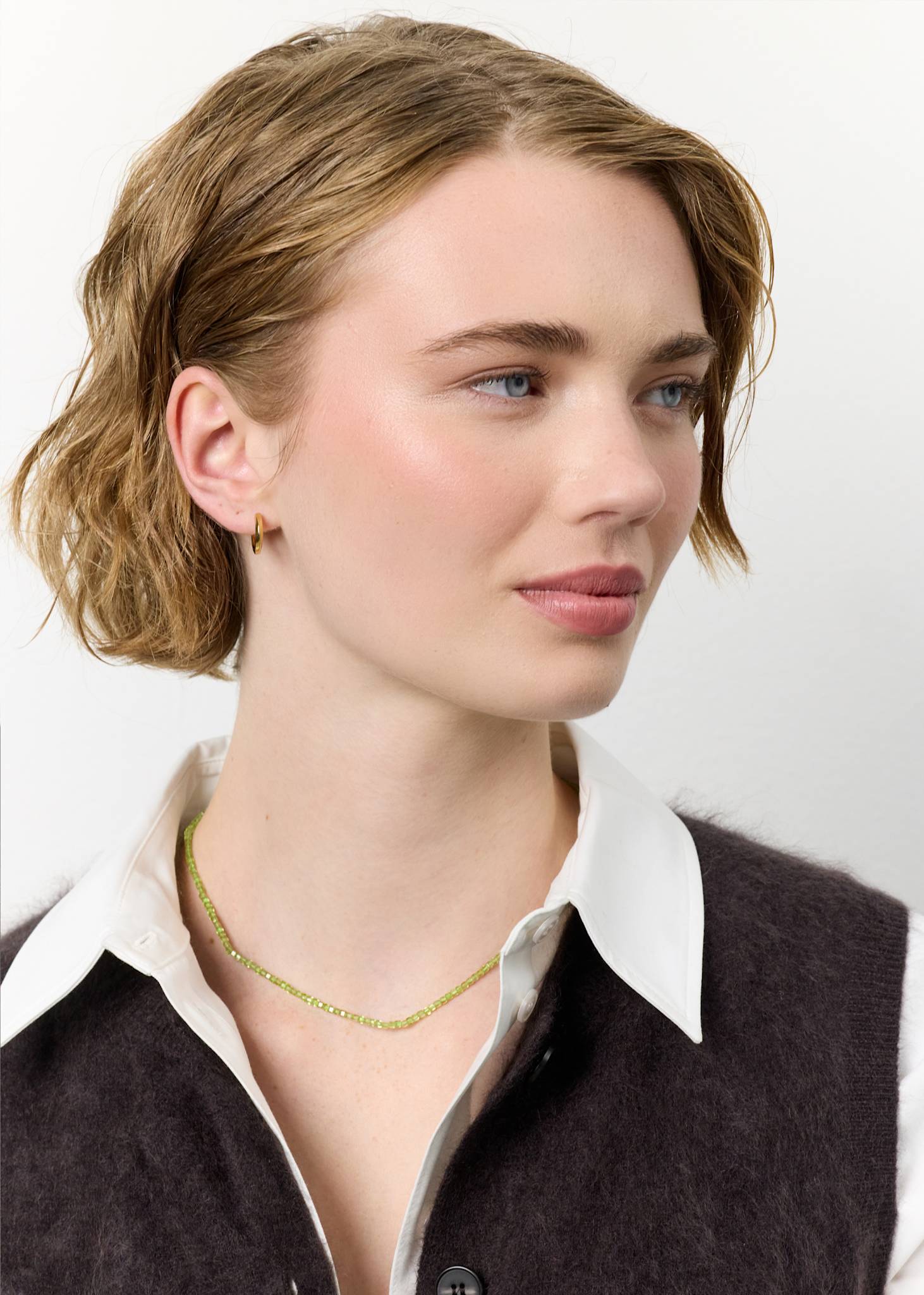 Grace Halskette mit Peridot - vergoldet