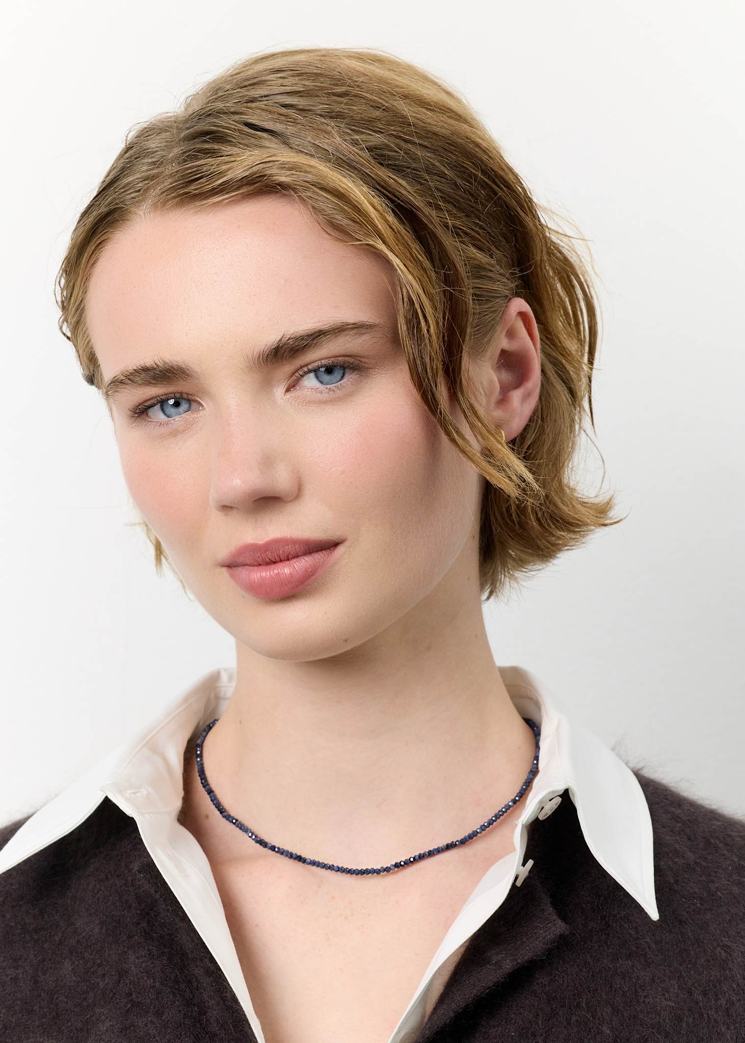 Grace Halskette mit Saphir - vergoldet