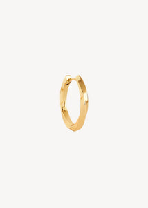 Medium 2 cm hoop ørering til charms i guldbelagt sterling sølv med snoet design til ham og hende, perfekt gave til hende og gave til ham 