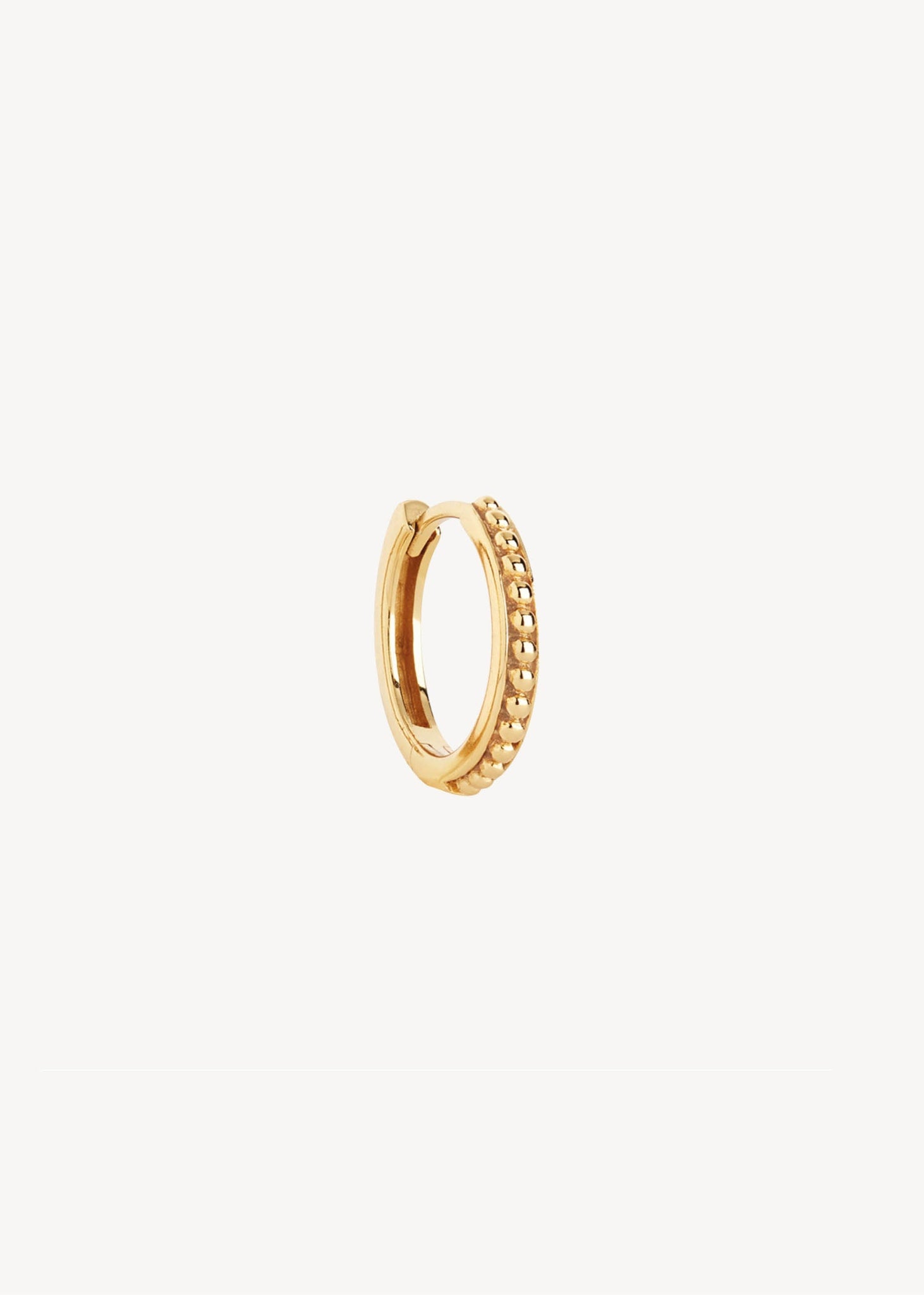 Medium hoop ørering til charms i guldbelagt sterling sølv med antikt inspireret mønster, perfekt gave til hende, gave til ham og gave til konfirmanden 