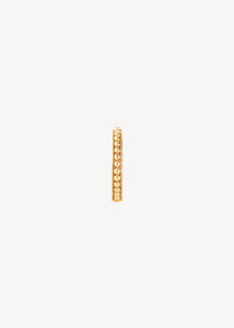 Medium hoop ørering til charms i guldbelagt sterling sølv med antikt inspireret mønster, perfekt gave til hende, gave til ham og gave til konfirmanden 