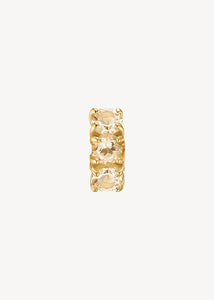 GEM Creole mit Champagnerquarz 1 cm 1 stk - vergoldet