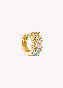 GEM Creole mit Edelstein 1cm - Vergoldet