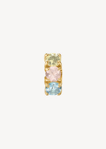 GEM Creole mit Edelstein 1cm - Vergoldet