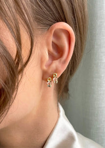 GEM Creole mit Edelstein 1cm - Vergoldet