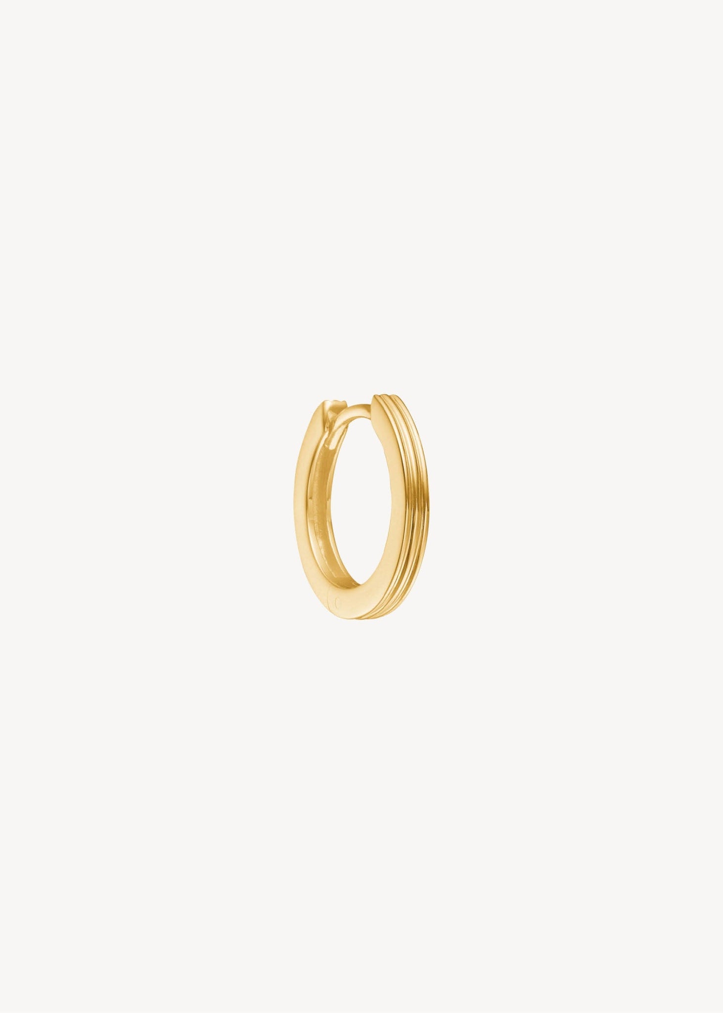 Hoops til charms i guldbelagt sterling sølv til mænd og kvinder i 1,5 cm med nålestriber, perfekt gave til hende og gave til ham, design dine egne øreringe 