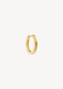 Hoops til charms i guldbelagt sterling sølv til mænd og kvinder i 1,5 cm med nålestriber, perfekt gave til hende og gave til ham, design dine egne øreringe 