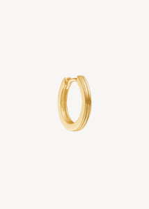 Guld hoops til charms i 2 cm i guldbelagt sterling sølv til ham og hende med nålestriber, perfekt gave til ham og gave til hende, design dine egne øreringe 
