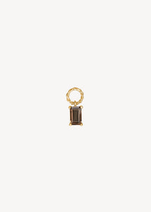 Confidence charm mit Rauchquarz 1 stk - vergoldet