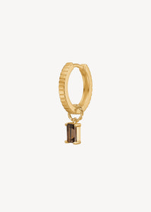 Confidence charm mit Rauchquarz 1 stk - vergoldet