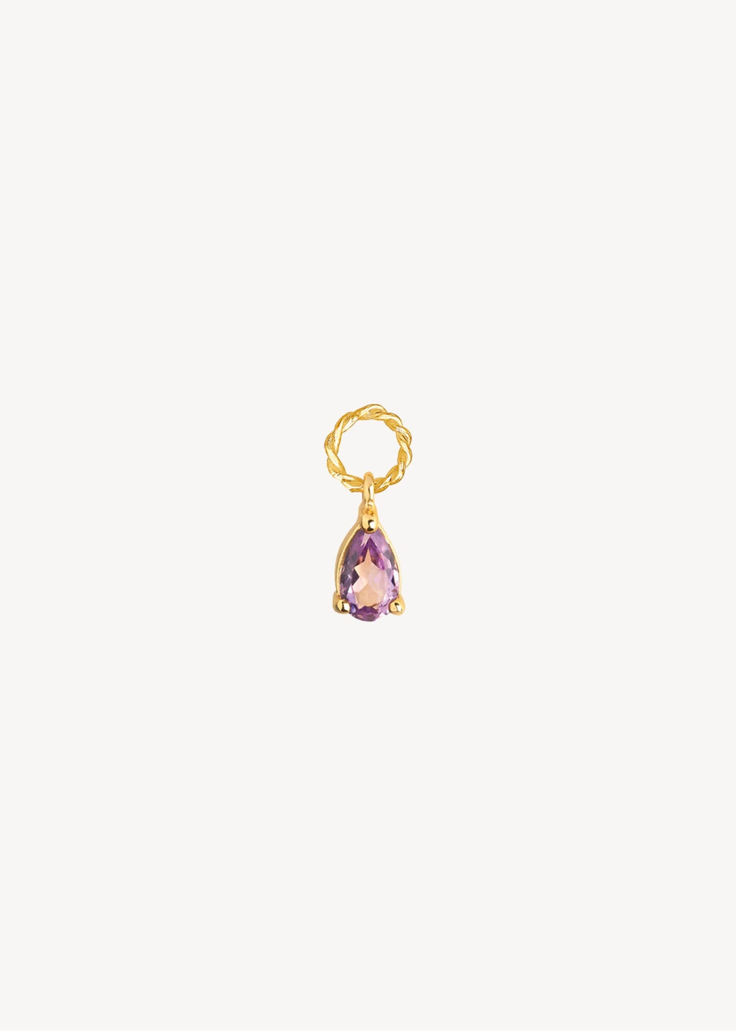 Olalla charm mit Amethyst - vergoldet