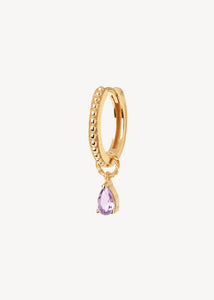 Olalla charm mit Amethyst - vergoldet