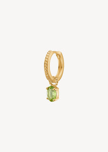 Valentine charm mit Peridot - vergoldet