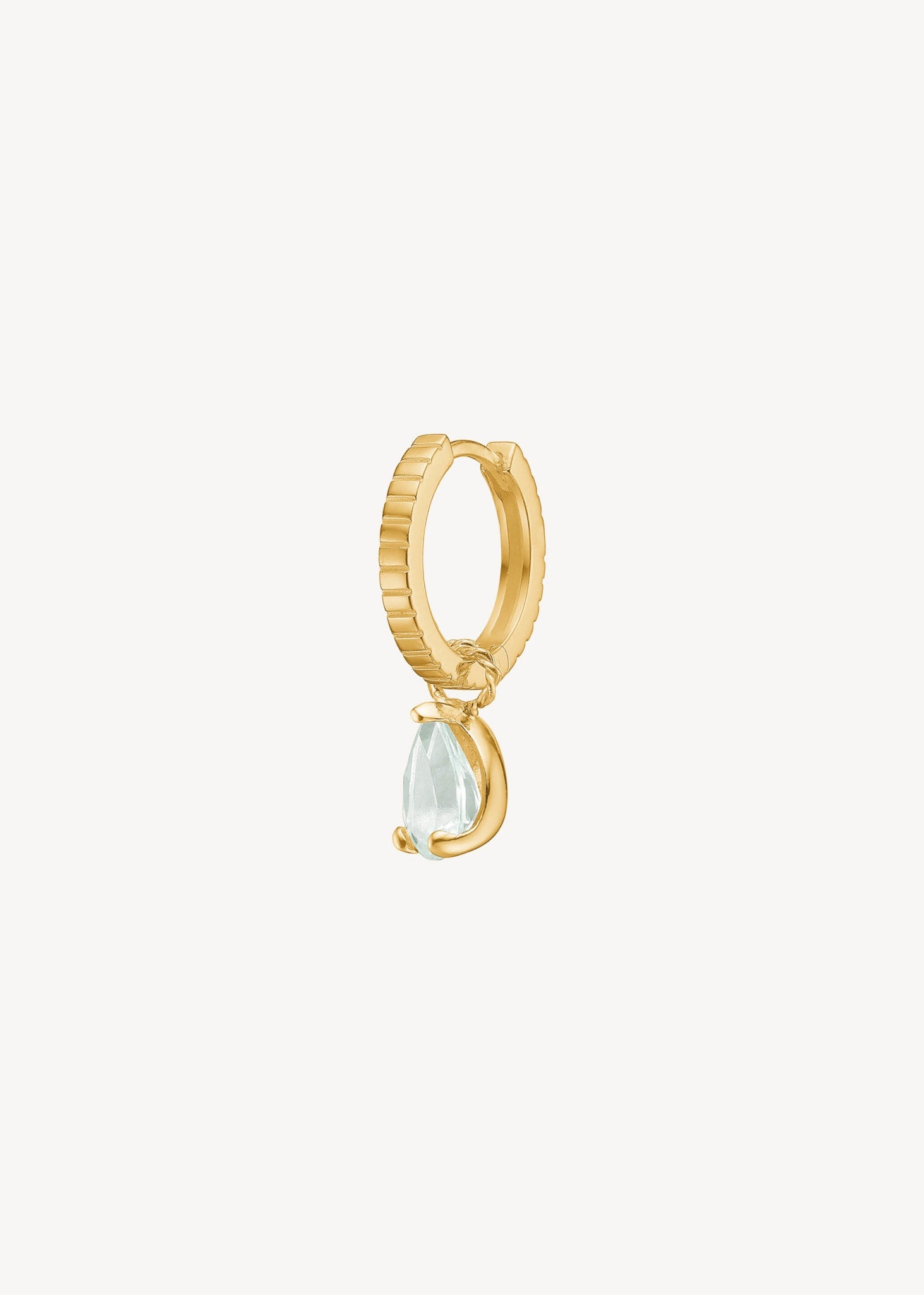 Pirus charm mit Prasiolit - vergoldet