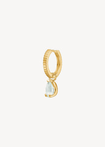Pirus charm mit Prasiolit - vergoldet