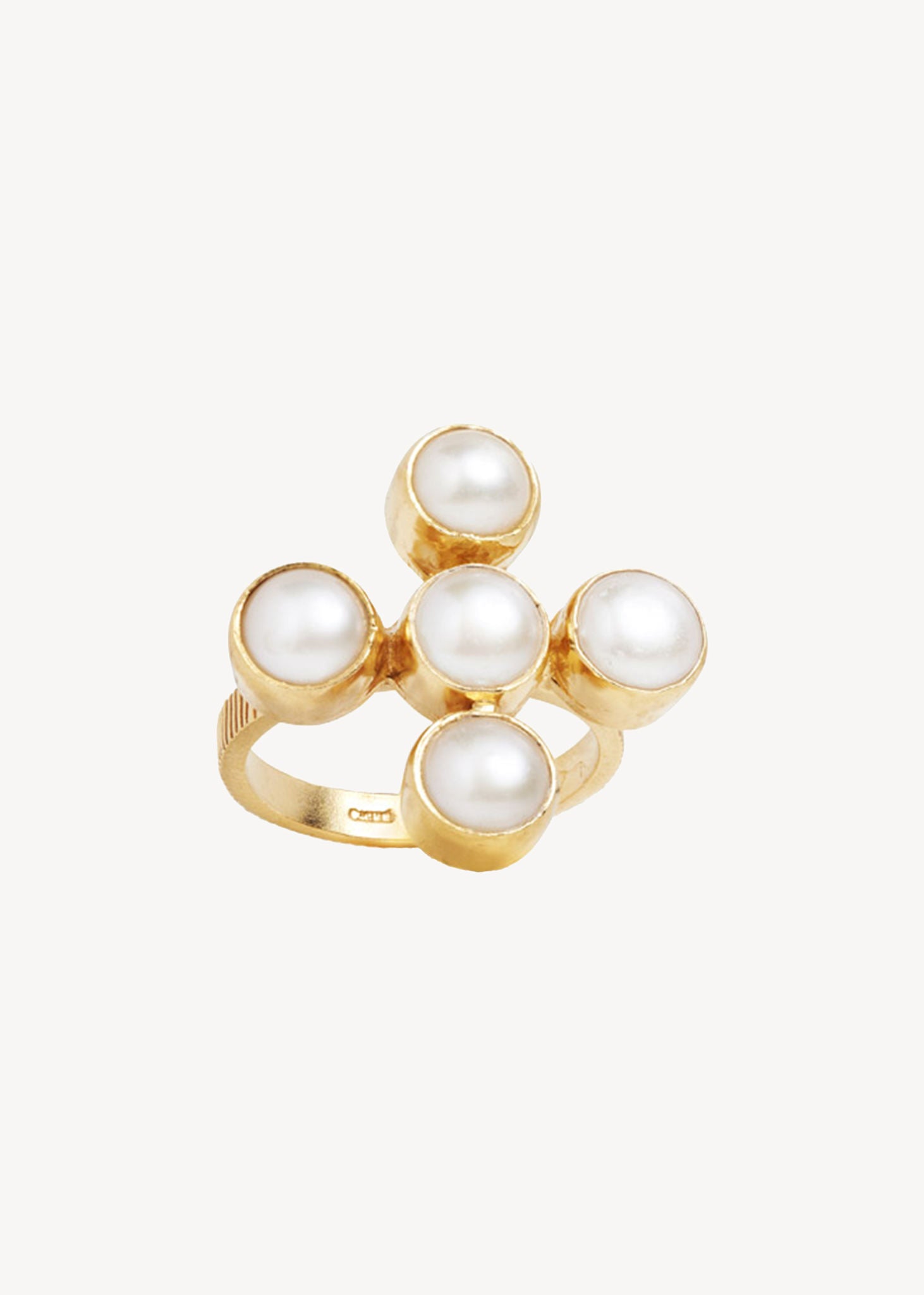 La Perla ring mit Perle - vergoldet