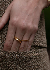 Braid ring - vergoldet