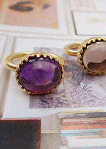 Ceos ring mit Amethyst - vergoldet