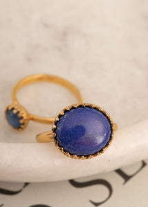 Ceos ring mit Lapis Lazuli - vergoldet