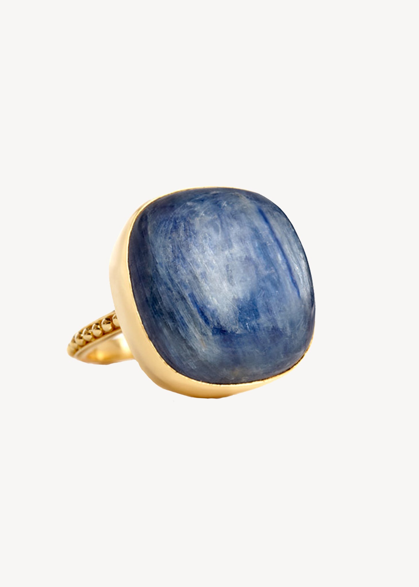 Luna ring mit Kyanit - vergoldet