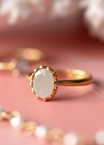 Lana ring mit Aquamarin - vergoldet