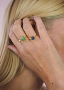 Zoë ring mit Kyanit - vergoldet